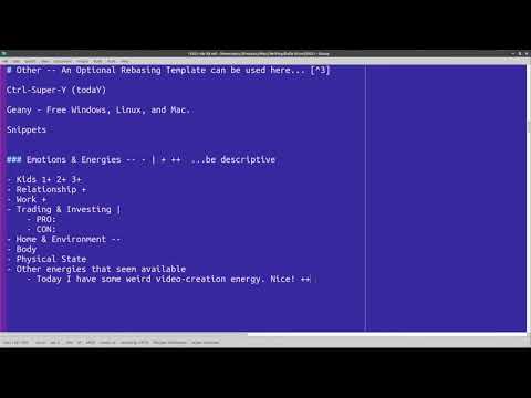 Geany Text Editor: Productivity and Journaling with Geany, by Marc Carson