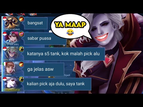 PRANK PICK ALUCARD!! BILANGNYA PAKE TANK, TAPI MALAH PICK ALU - MOBILE LEGENDS ALUCARD NEW GAMEPLAY