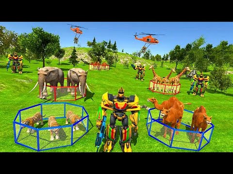 Police Robot Animals Rescue: Animals Rescue And Shooting Enemies Game - Android Gameplay