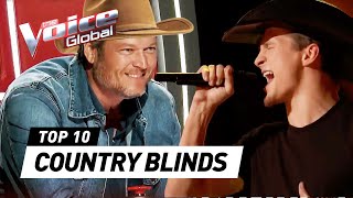 Best COUNTRY Blind Auditions on The Voice 🤠