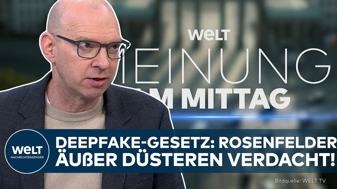 MEINUNG: „Das geht alles zu schnell!“ – Rosenfelder äußert düsteren Verdacht zum Deepfake-Gesetz!