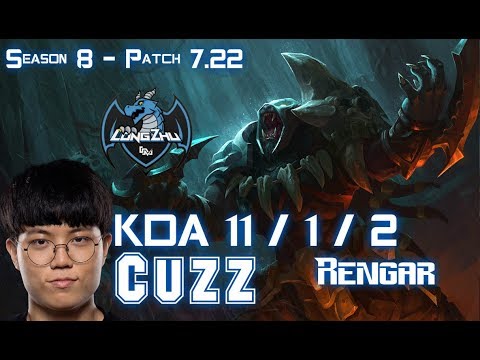 LZ Cuzz RENGAR vs SHYVANA Jungle - Patch 7.22 KR Ranked