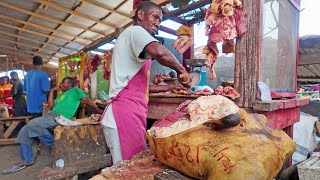 RAW FOOD MARKET SHOPPING IN GHANA DOME, AFRICA