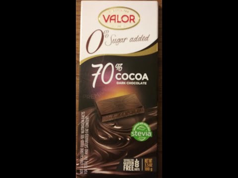 Chocolates Valor 70% Dark Chocolate with Stevia Bar Review