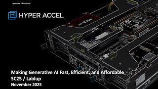 [SC25 Theater Session] Making Generative AI Fast, Efficient, and Affordable