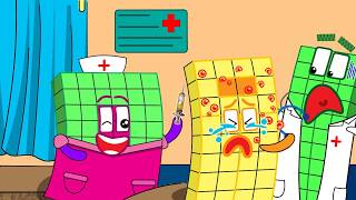 Numberblock 32 Visits the Doctor to Fix His Mysterious New Allergy Face l Numberblocks fanmade color