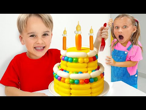 Chris and friends play with balloons - Funny story for kids