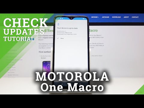 How to Check System Updates in MOTOROLA One Macro - System Version