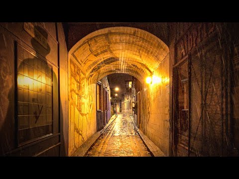 London 2am Rainy Night Walk in Whitechapel - Jack the Ripper Tour 😱 [with Captions]