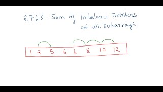 Download the video "Leetcode Weekly 352: 2763. Sum of Imbalance Numbers of All Subarrays (O(n^2))"