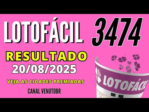 🍀 Resultado Lotofácil 3474