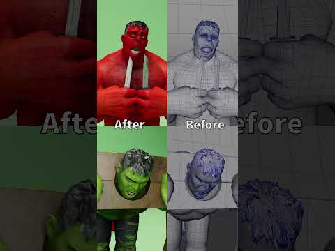 green hulk vs red hulk animation...🤣 #shorts