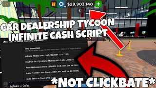 CAR DEALERSHIP TYCOON INFINITE CASH SCRIPT *NOT CLICKBATE* | 100% PASTEBIN
