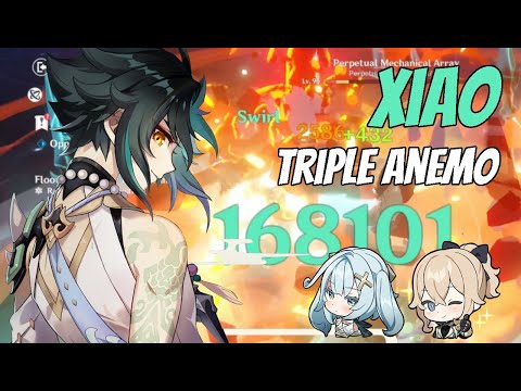 This is Xiao Triple Anemo with Current Abyss Buff