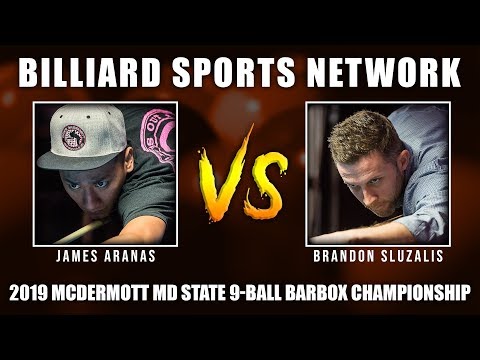 (HOTSEAT) MATCH 19 - James Aranas vs Brandon Sluzalis: McDermott MD State Bar Box 9-Ball