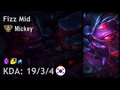 Fizz Mid vs Syndra - Mickey - KR Challenger Patch 7.21