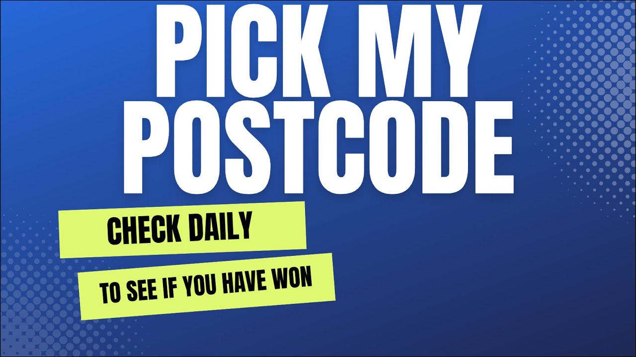 Pick My Postcode. Register Your Postcode And Check Daily To See If You Have Won. FOR FREE.