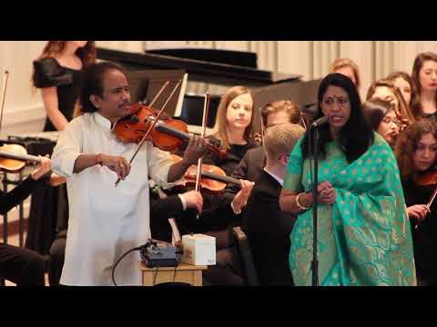 L Subramaniam and Kavita Krishnamurti Subramaniam at  Elmhurst College, Illinois, USA