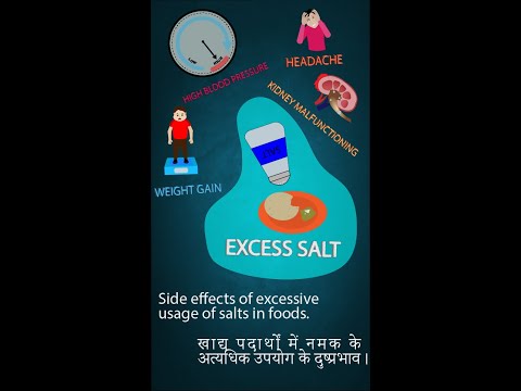 side effects of excessive usage of salts in foods.