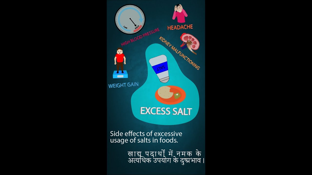 side effects of excessive usage of salts in foods.