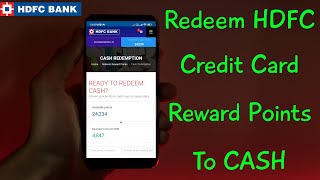 How To Redeem HDFC Credit Card Reward Points To Cash,Vouchers & Air miles | Redeem Reward Points