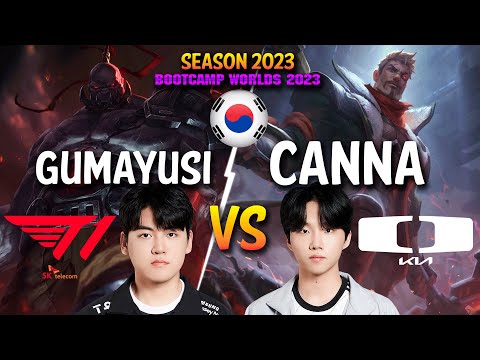 T1 Gumayusi vs DK Canna - Gumayusi SION vs Canna JAYCE Top - Patch 13.19 KR Ranked
