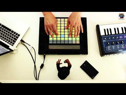 Ableton Live 9 2 - Finger druming with 64 Pads and the Mad Zach Drumrack Soul Shifter