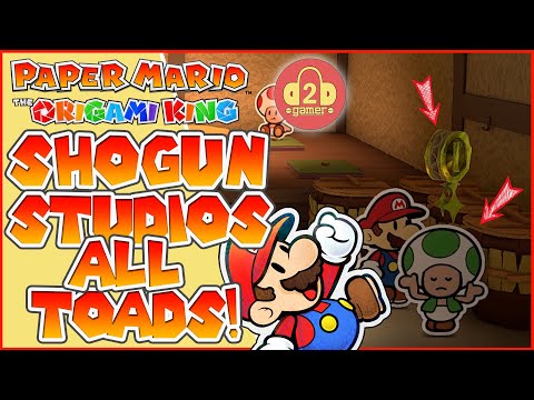 100% Shogun Studios Walkthrough PT. 2 (ALL TOAD LOCATIONS!) | Paper Mario: The Origami King