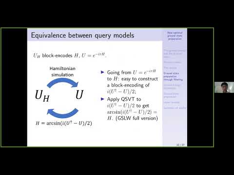 QIP2021 | Near-optimal ground state preparation (Yu Tong)