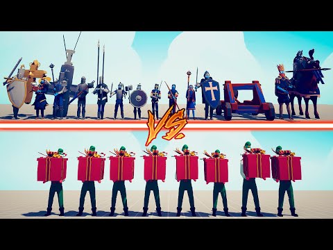 MEGA MEDIEVAL TEAM vs PRESENT ELF TEAM - Totally Accurate Battle Simulator | TABS