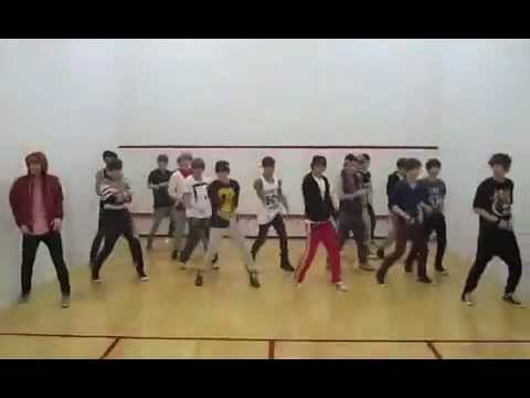 SHINee & EXO - special stage dance practice @ 2012 MAMA