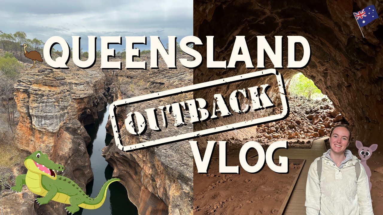 QLD Outback Vlog: First Crocodile! Lava Tubes, Lost Gorges, Emus, Wallabies & More! | Claire Mather