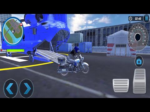 Police Car Driving - US Police Multi Level Car Transporter MotoBike Truck - New Android Gameplay 3D