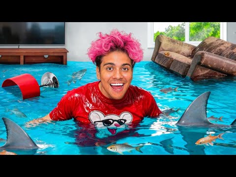 TRANSFORMEI A MANSÃO EM UM AQUÁRIO DE PEIXES GIGANTE!  