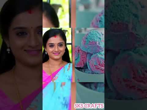Gopika anil vs ice cream 😜🤩/santhwanam seriel actress/anjali/SKS CRAFTS