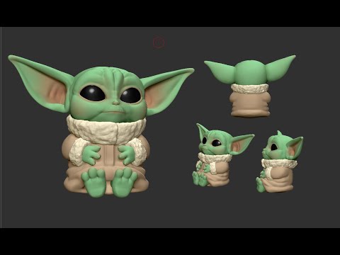 Adorable Baby Yoda - Zbrush/Maya Timelapse