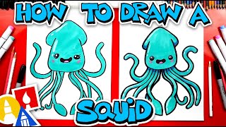 How To Draw A Funny Cartoon Squid