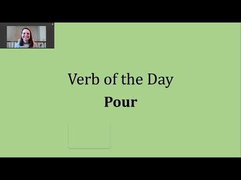 Verb of the Day - Pour