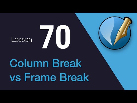 70) Column Break vs Frame Break in Scribus