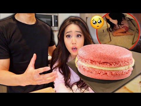 COUPLES COOKING CHALLENGE DURING EARTHQUAKE...GIANT MACARON