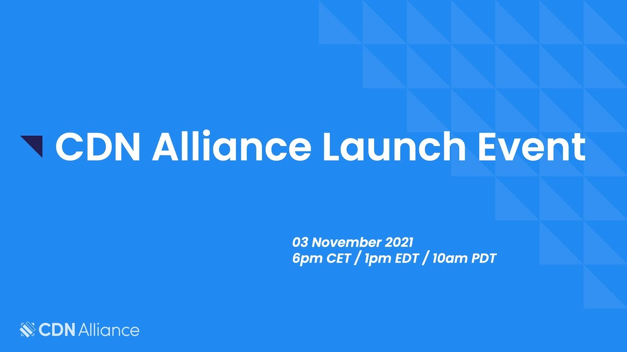 CDN Alliance Launch Event - Thank You