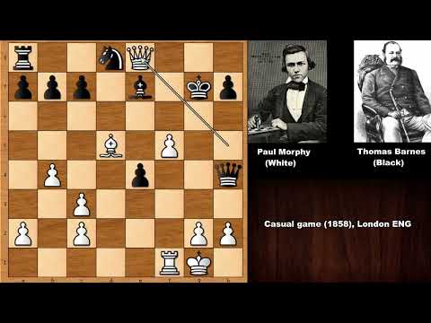 Morphy's Brutal REVANGE: Paul Morphy vs Thomas Barnes - London (1858)