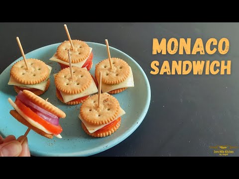 Monaco sandwich | monaco toppings | Party appetizer idea | monaco biscuit sandwich | kids recipe