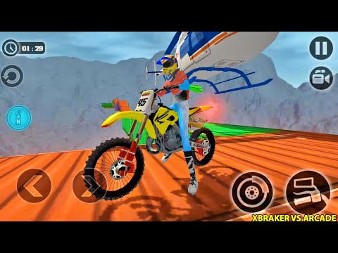 Impossible Moto Bike Tracks 3D Yellow Bike Driving - Levels 1 to 9 Completed Pro Biker Gameplay 2020
