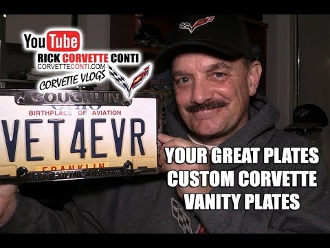 GREAT CUSTOM CORVETTE LICENSE PLATES  ~ VANITY PLATES