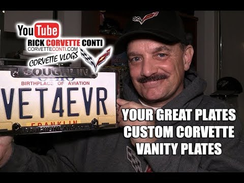GREAT CUSTOM CORVETTE LICENSE PLATES  ~ VANITY PLATES Video