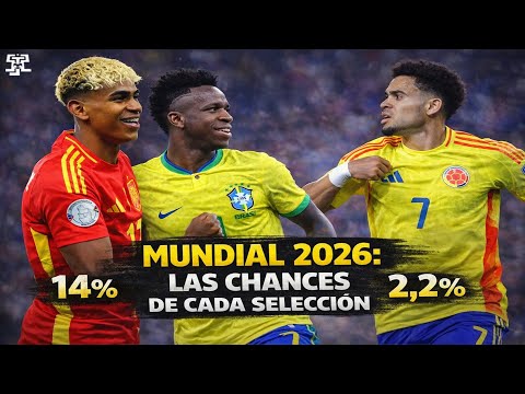 ¿Cuantas chances tiene cada selección de ganar el Mundial 2026?
