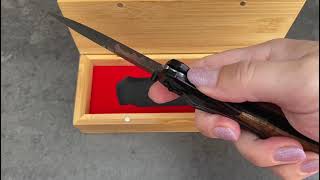 Lovecký zavírací damaškový nůž Dellinger Hunter Poplar Burl..