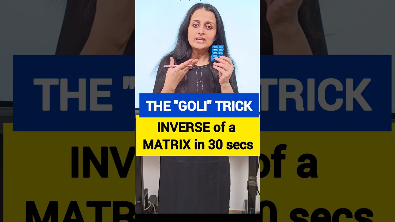 INVERSE of a Matrix TRICK #jee #jeemathtricks
