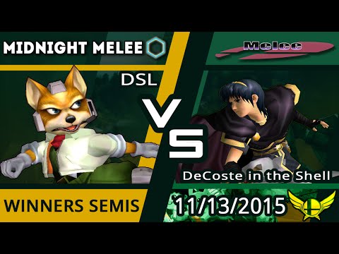 DSL (Fox) vs. DeCoste In The Shell (Marth) | Singles WSF | Midnight Melee